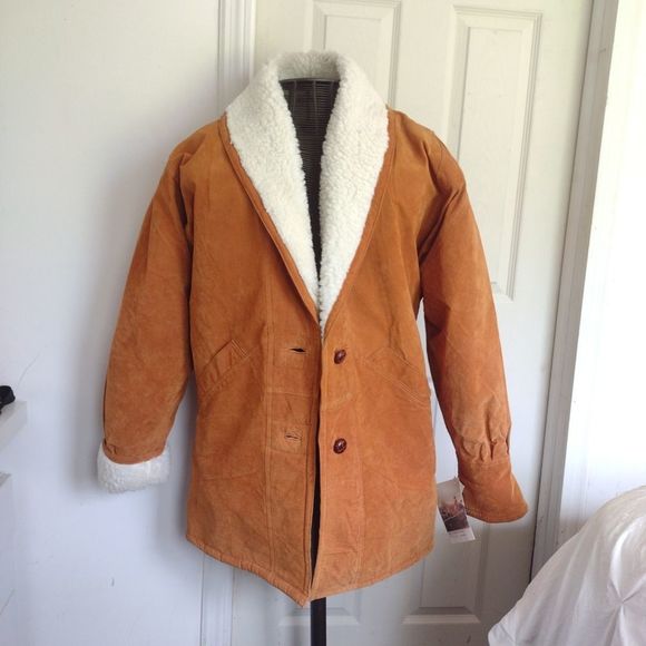 Fox Run Other - Fox Run Blown and White Suede Genuine leather Coat Size M